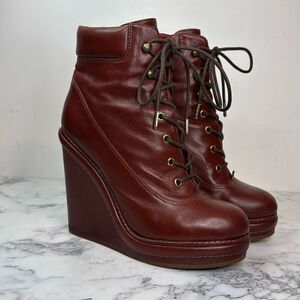 Marc by Marc Jacobs Leather Wedge Booties 39